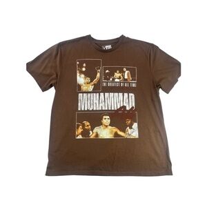 Muhammad Ali Shirt Mens‎  Brown Size Large